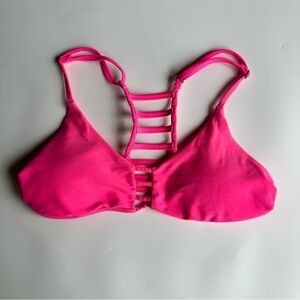 Hollister Pink Strappy Razorback Bikini Top Size XS